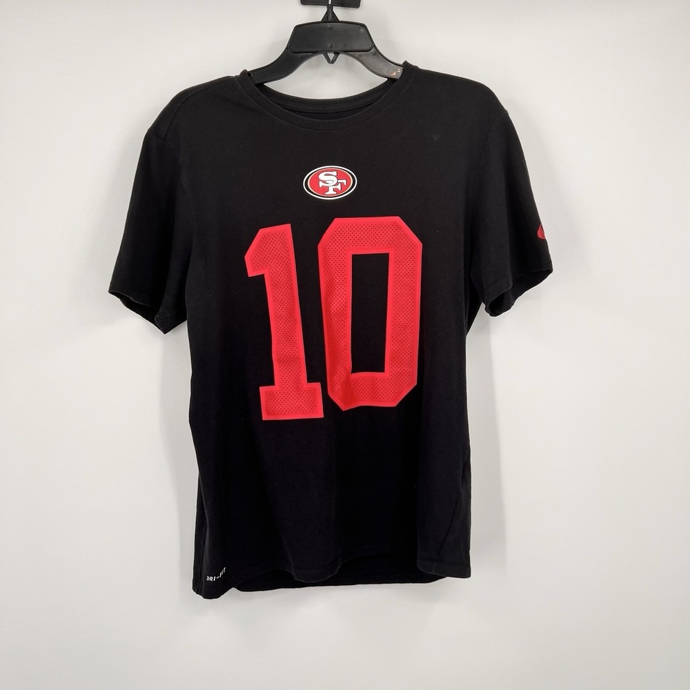 Nike‎ San Francisco 49ers Jimmy Garoppolo #10 Black Shirt Men's Size XL